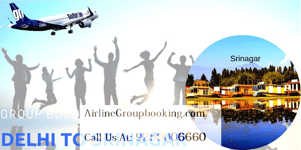 go air delhi to srinagar group booking 2 boost